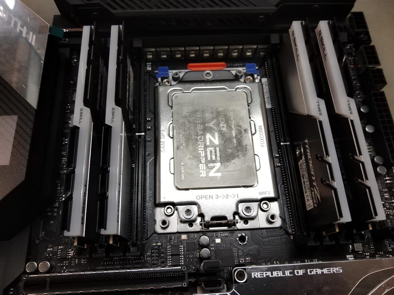 AMD Ryzen In Computer Close Up